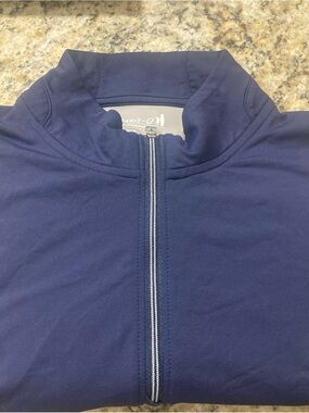 johnnie-O Navy Zip-Neck Lightweight Jacket